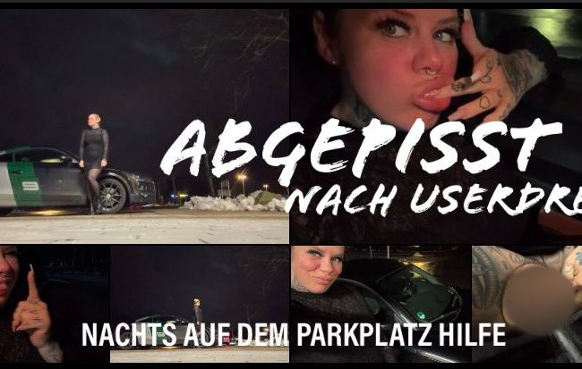 Download: SteffiBlond - ABGEPISST NACH USERDREH nachts auf dem Parkplatz HILFE