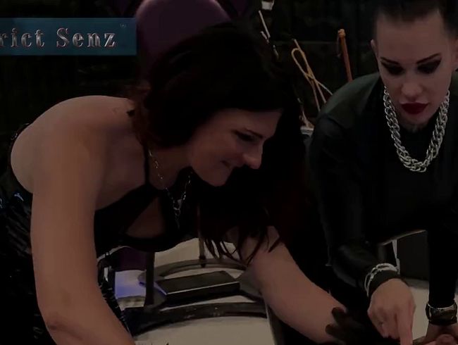 Download: Strict_Senz - Lady Zara Two Ladies?Long Nails ?Oiled Body ?Hard Tickling ?Bondage on the Rack full