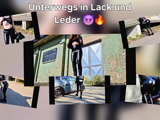 Download: SweetSoul24 - Lack, Leder, Latex ! Unterwegs in meinem neuen Lederoutfit !