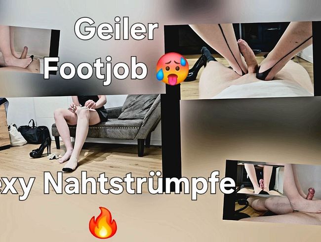 Download: SweetSoul24 - Sexy Footjob in Nylonstrümpfen mit Naht und sexy schwarze Pumps !