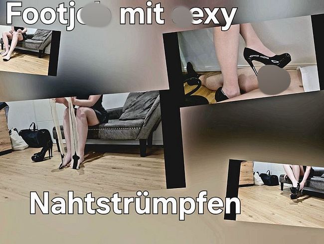 Download: SweetSoul24 - Sexy Footjob in Nylonstrümpfen mit Naht und sexy schwarze Pumps !