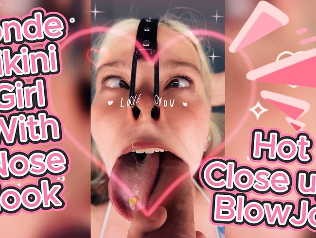 Download: Sweet_Sansarella - Blondes Bikini-Mädchen mit Nasenhaken, heiße Nahaufnahmen, Blowjob