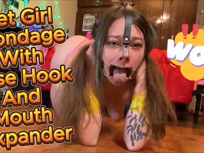 Download: Sweet_Sansarella - Bondage Pet Girl kriecht auf allen Vieren mit Vibrator an ihrer Muschi