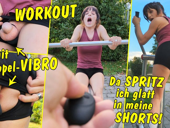 Download: TV_Helena_Kimberly - Outdoor Workout mit Vibrator für Arsch und Schwanz! Da spritz ich glatt in meine Shorts!