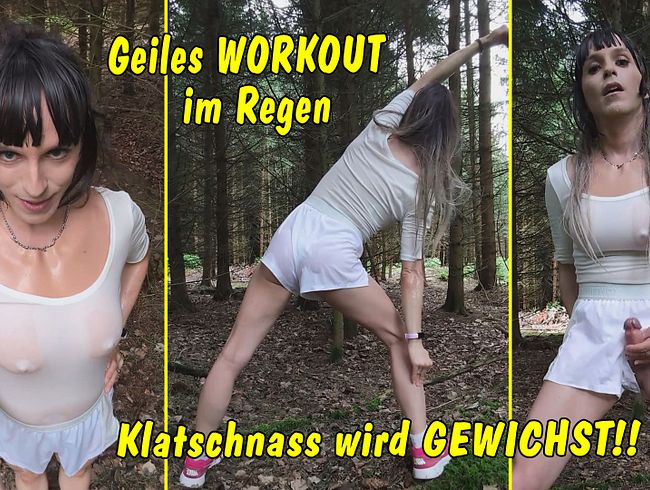 Download: TV_Helena_Kimberly - Geiles Workout im Regen! Klatschnass wird auch noch der Schwanz gewichst!