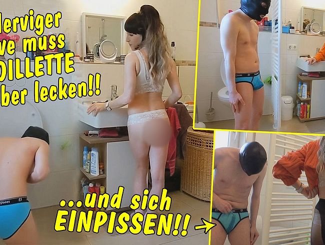 Download: TV_Helena_Kimberly - Nerviger Sklave muss die Toilette sauberlecken und sich einpissen!