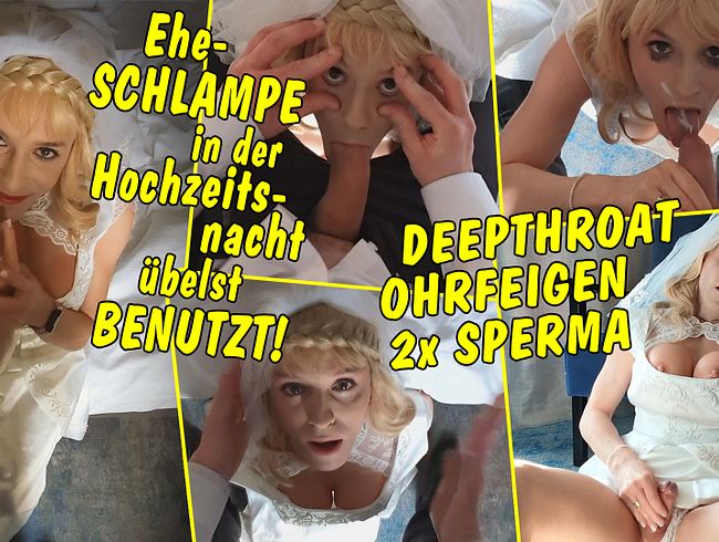 Download: TV_Helena_Kimberly - Ehe-Schlampe in der Hochzeitsnacht übelst benutzt! Nach jedem Deepthroat gibt’s eine gescheuert!