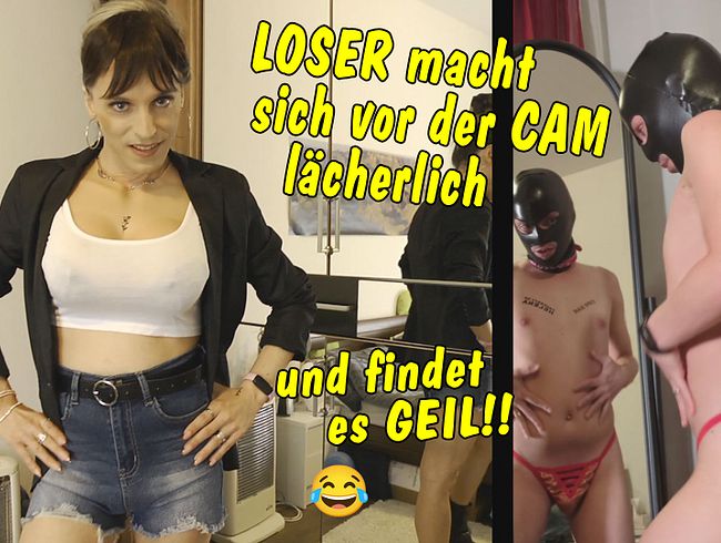 Download: TV_Helena_Kimberly - Loser macht sich vor der Cam zum Affen! Und findet es auch noch geil!!