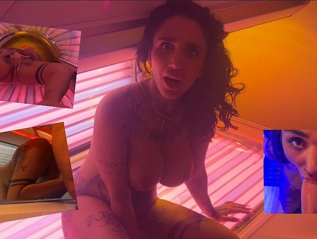 Download: TyraRide - Perverser Spanner im Solarium – dafür muss sein Schwanz her halten!