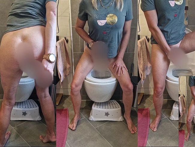 Download: Wild-Bunny - WC-Fick mit Glasdildo!!! Ich pinkle, ficke mich und komme – nass, geil und versaut!!