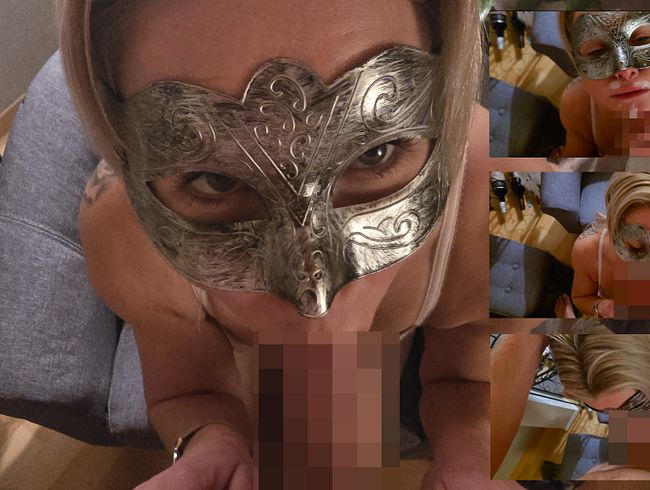 Download: Wild-Bunny - Maskenparty-BJ: Fremder Schwanz, Sperma auf Gesicht & Maske – ich lecke sauber!