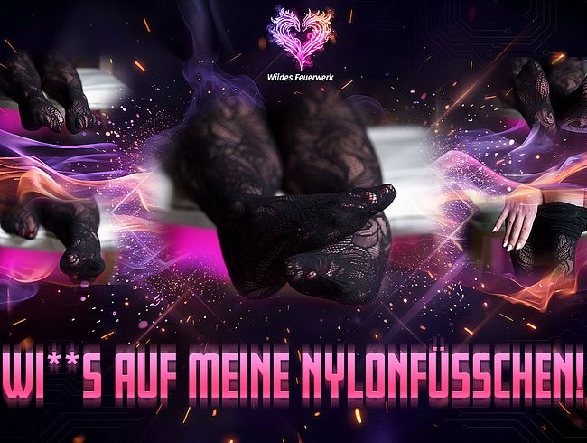 Download: Wildesfeuerwerk - Hot Nylon Fußporn - Wichse auf meine Nylonfüßchen!