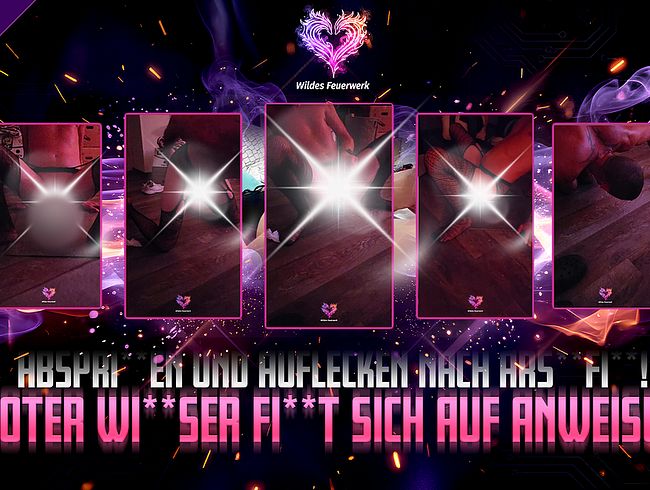 Download: Wildesfeuerwerk - Abspritzen und auflecken nach Arschfick! - Devoter Wichser fickt sich auf Anweisung