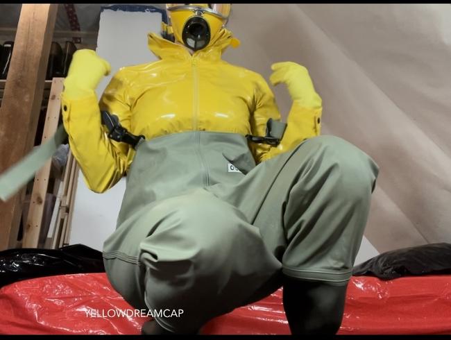 Download: Yellowdreamcap - Mit meinen Nylons in den Wathose und natürlich meine Regenjacke.