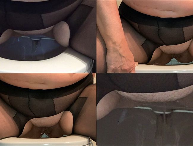 Download: funcouple33 - Wunschvideo „In Ouvert-Strumpfhose aus zwei Perspektiven beim Pinkeln gefilmt“