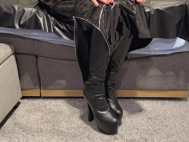 Download: hornysex - Meine Overknees im Lackkleid einfach Geil mit Dirtytalk (in 4K!)