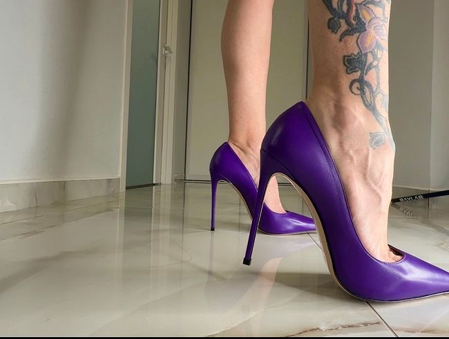 Download: juliadomaina - Neue lila klassische Stiletto High Heels, 12 cm Absatz bei mir