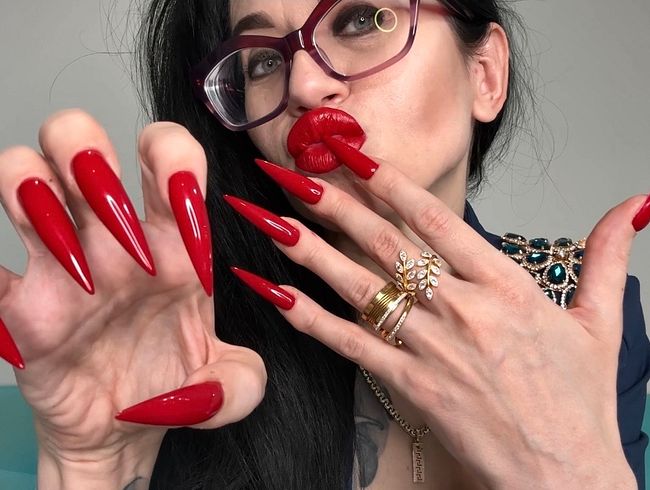 Download: juliadomaina - Lange, rote, scharfe Nägel, Krallen