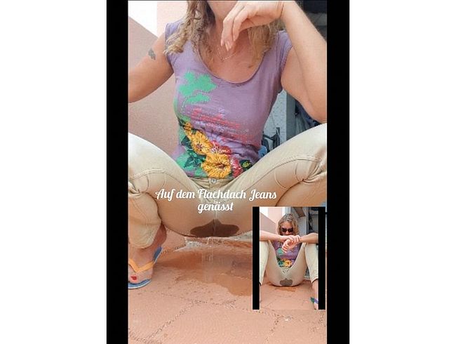 Download: lynli - Auf dem Flachdach Jeans genässt