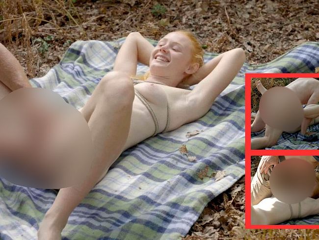 Download: natuerlichreiten - Phine im Wald gefesselt, mit Toy, Zunge und Schwant zum Höhepunkt gebracht