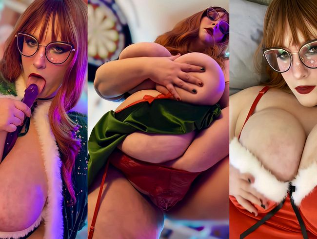 Download: nerdy_cinnamon - Dickes Weihnachtspaket mit 20 Minuten richtig heißen Szenen aus in drei kostümen