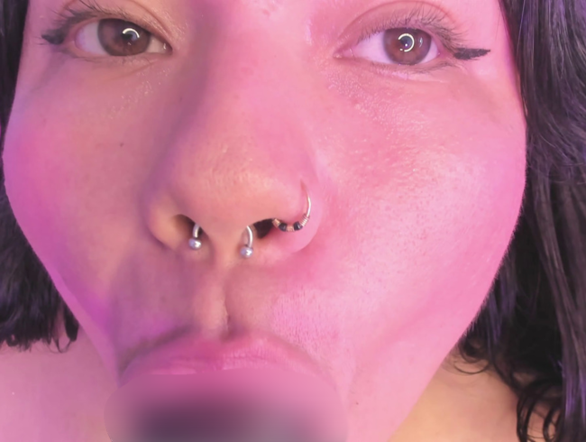 Download: samanta-cutexxx - langsamer Blowjob mit süßem braunen Augenkontakt