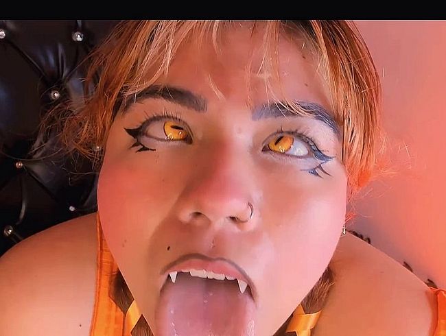 Download: samanta-cutexxx - Vampir Füllen Sie Ihren Speichel Schwanz und laufen in Ihr Gesicht