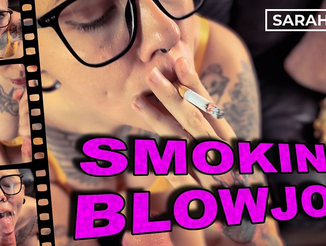 Download: sarah_sky_official - SMOKING BLOWJOB.... ich blase ihm den Schwanz während ich eine Zigarette rauche (Heftiger Cumshot)