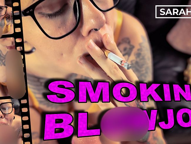 Download: sarah_sky_official - SMOKING BLOWJOB.... ich blase ihm den Schwanz während ich eine Zigarette rauche (Heftiger Cumshot)